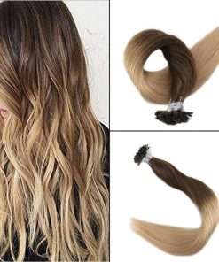 100 Ciocche Cheratina 1 Gr 55 Cm Shatush 4-27 - Extension Capelli Veri