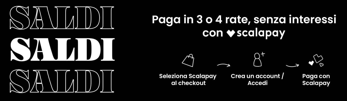 Banner promozionale Scalapay pagamento rateale
